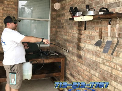 Patio Grime Buildup – Pre-Cleaning Image in League City