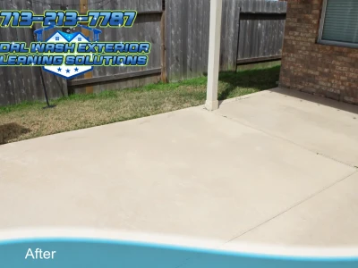 Brick Surface Prep – Before Softwashing in League City