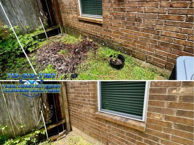 League City lower slab and brick cleaning for residential exterior surfaces